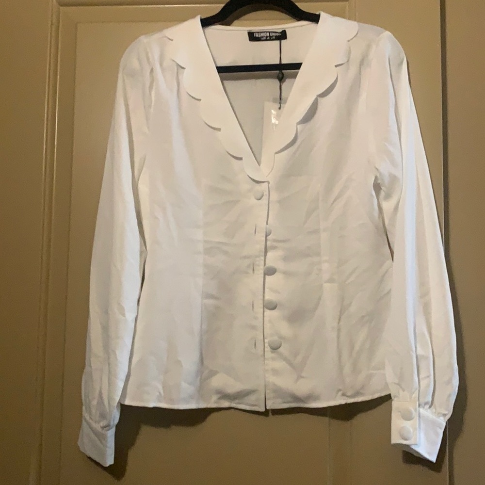 White bottom down shirt